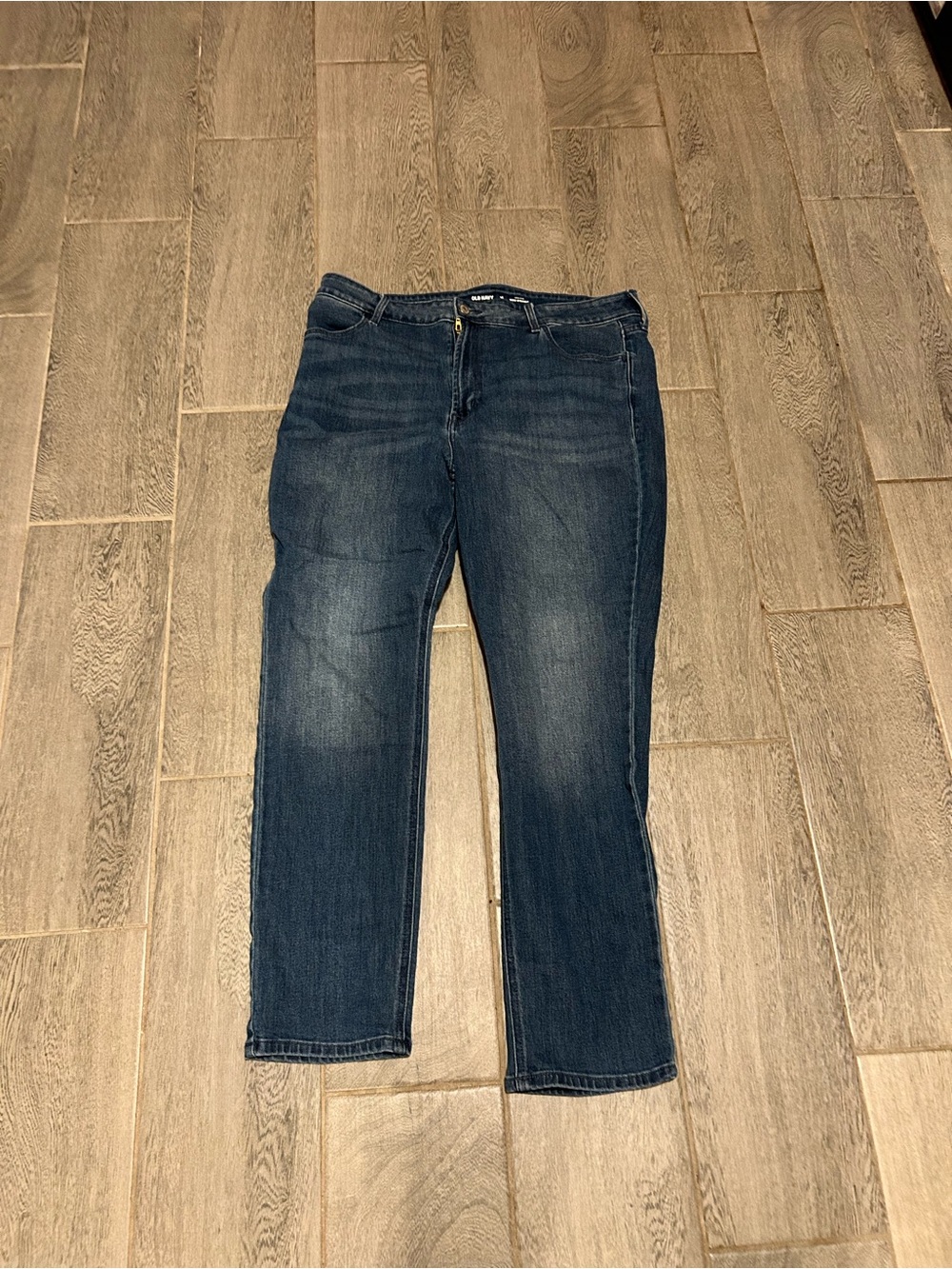 Old Navy  Dark Blue high rise Straight Jeans - size 16